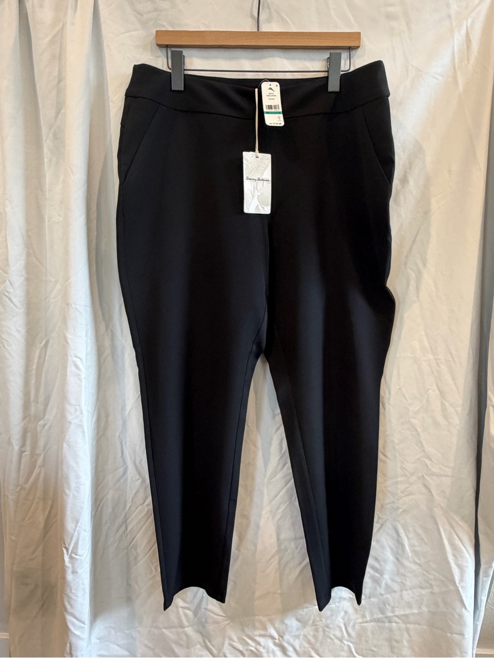 Tommy Bahama Black Slim Ponte Ankle Pants